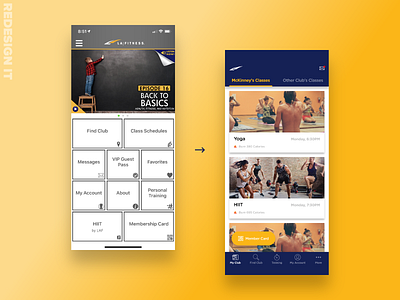 Redesign It 001 | LA Fitness clean invision studio invisionstudio iphone redesign it studio ui design uiux ux visual design