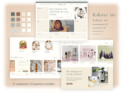 E-commerce. Web | Landing | Cosmetics e commerce graphic design landing ui website