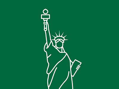 Statue of Liberty by The City Works city green illustrator liberty line new york statue of liberty thecityworks vector