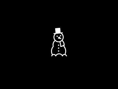 Snowman – Merry Christmas Design blackandwhite christmas flat icon illustration illustrator logo snowman vector