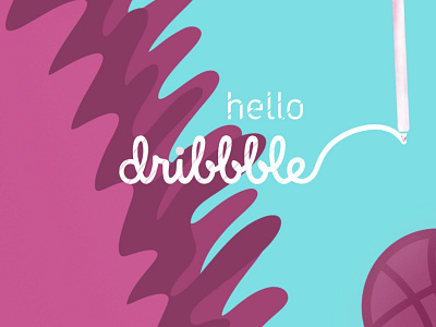 Hello, Dribbble branding design illustration logo