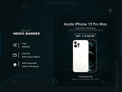 Apple iPhone 12 Pro Max Mobile Phone ads graphic design iphone 12 commercial 2021 motion graphics