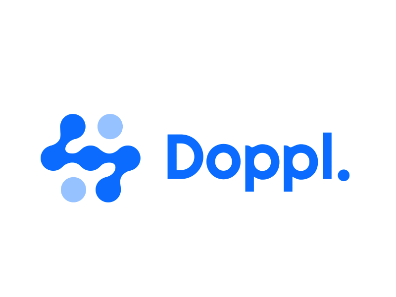 Doppl Logo animated gif blue logo