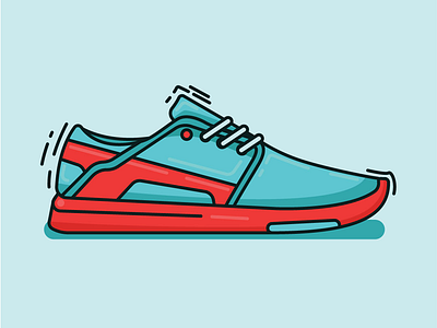 One of my shoe! ai blue colour cool design details etnies flat icon illustration scout shoes