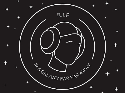 Princess Leia! R.I.P ai design force icon icons illustration princess rip star wars tribute