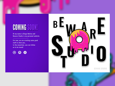 Beware.com Coming Soon! beware coming soon design donut interface material studio ue ui user we web