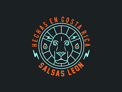 Hot sauce / Salsas Leon badge design emblem fire handmade hot icon icons lion sauce thunder