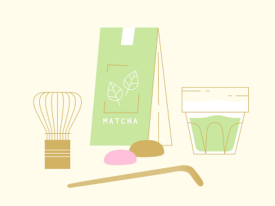 Matcha coffee✨ berlin illustration illustrator minimalism vector vector art vector illustration