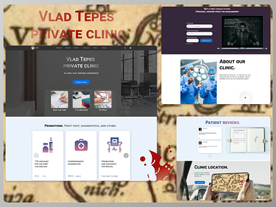 Private Clinic of Vlad Tepes / Redesign branding design figma graphic design illustration landing logo photoshop typography ui ux vector webdesign