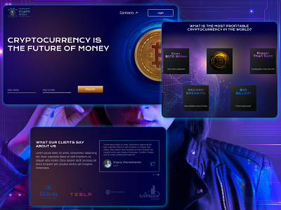 LANDING PAGE FOR - CRYPTOCURRENCY 2022 bitcoin branding cryptocurrency 2022 design figma graphic design landing logo photoshop typography ui ux web design