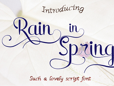 Rain in spring font