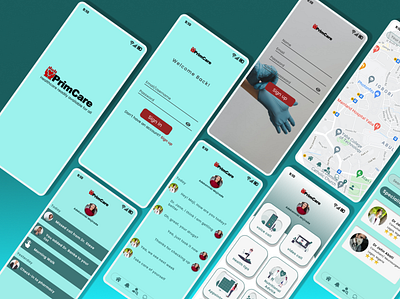 primcare app design ui ux