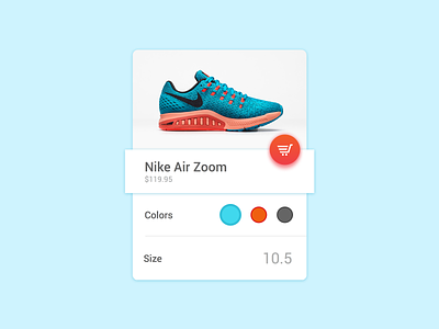 UI Concept concept design material nike online shoes store ui widget