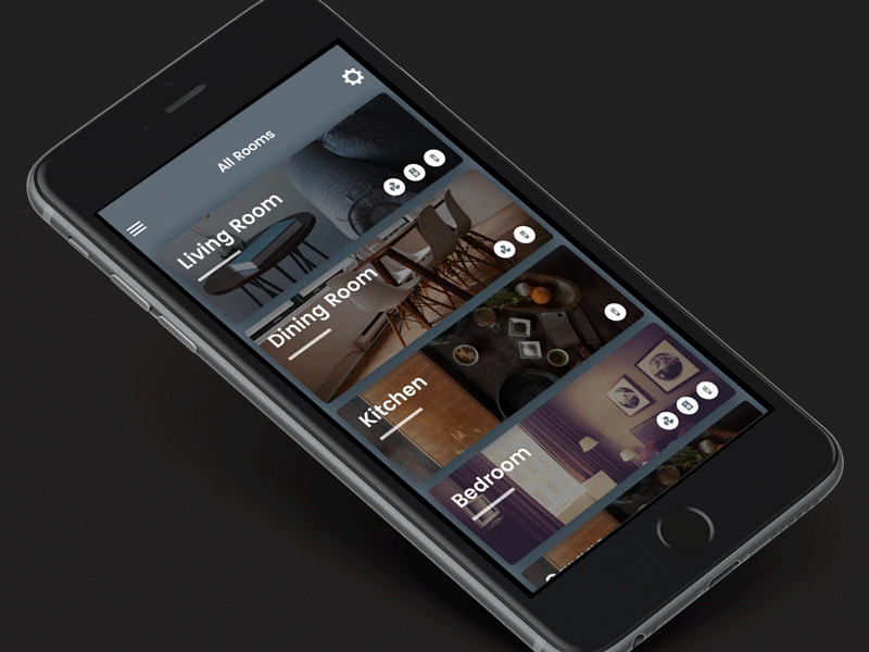 Smart Home App Concept control home house internet iot mobile of room smart things ui ux