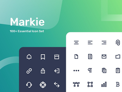 Markie 100+ Essential Icon Set icon icon set line outline product simple ui ux web