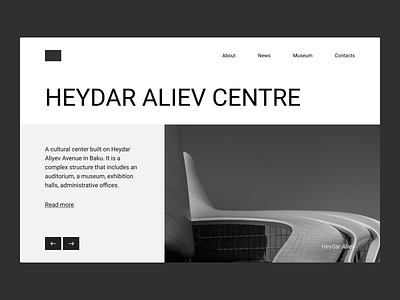 Heydar Aliev Centre composition design minimal minimalism typography ui ux web web design