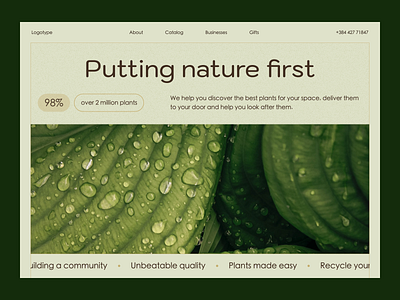 Plants Shop Landing Page