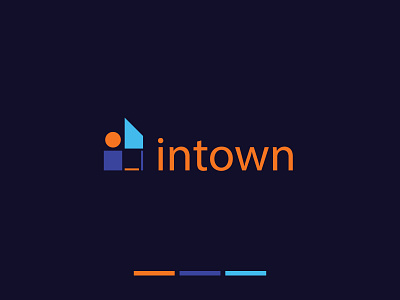 Intown logo design brand identity branding corporate identity corporate logo custom logo design graphic design home icon home logo illustration letter i logo logo logo design minimalist logo real estate logo simple logo town icon town logo