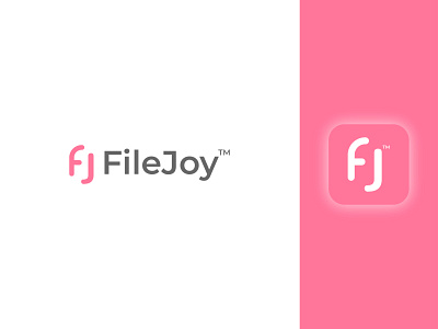 FileJoy Logo Mark brand identity branding cloud logo corporate identity design drive logo f logo file logo graphic design illustration j logo logo logo design minimalist logo storage logo