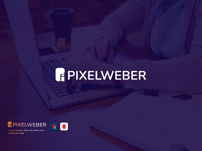 Pixelweber | Digital Agency Logo Design agency logo brand identity branding business logo corporate identity custom logo design digital agency logo graphic design illustration letter p logo logo logo design logo type minimalist logo startup logo ui