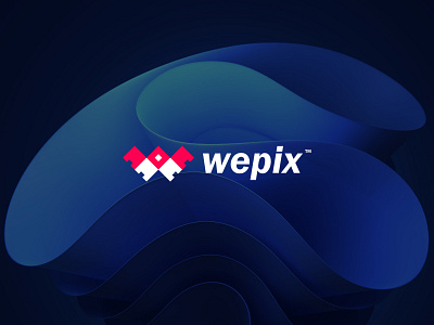 wepix logo design | w+pixel logo mark