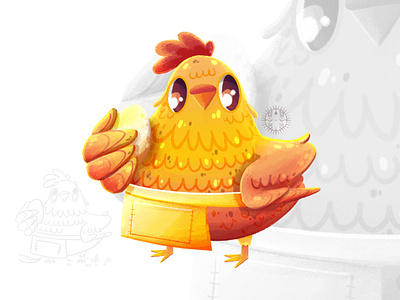 Crochet character design character design chicken children game children illustration illustration kid art kid illustration procreate raster illustration