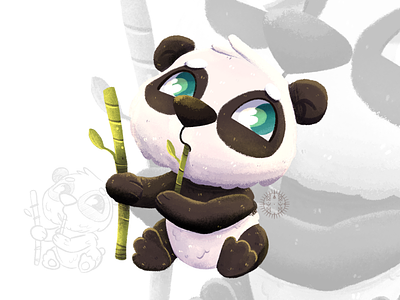 Little Cute Panda art children illustration illustration illustrator kid art procreate raster illustration