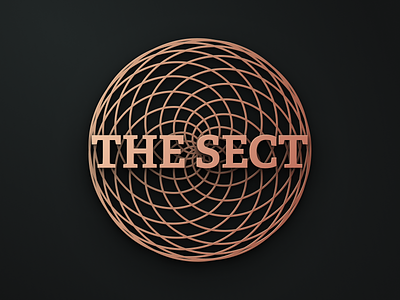 the sect art brand brand identity branding brass circle copper design figma graphic illustration logo minimal the sect