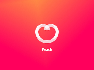 Peach Logo heart logotype peach
