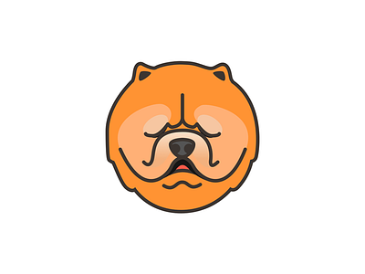 Chow chow dog drawing ui