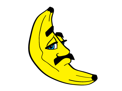 Bananaman fruity funny illustration