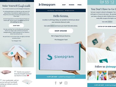 Sleepgram design e mail email klaviyo marketing newsletter template