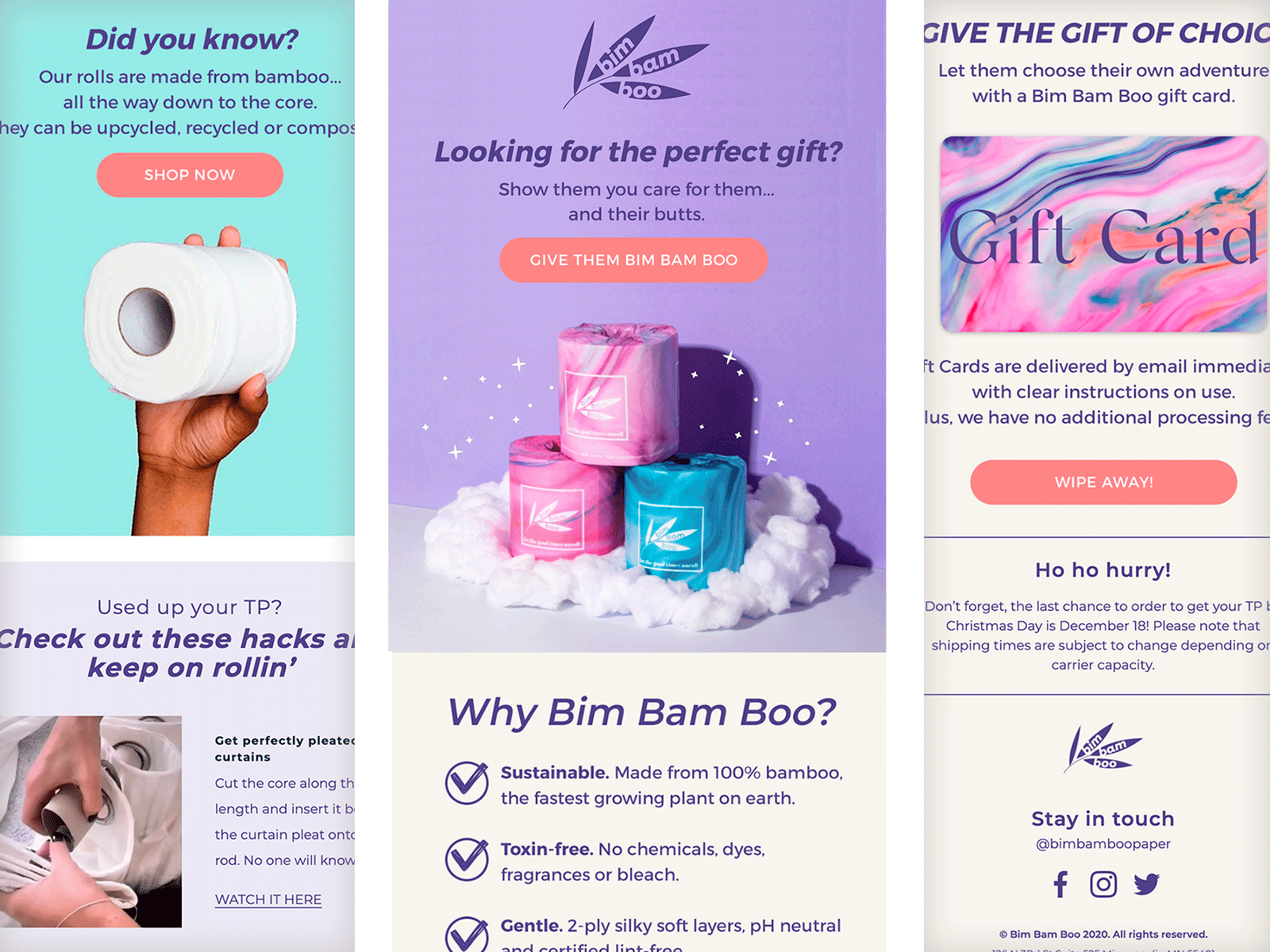 Bim Bam Boo design e mail email email design klaviyo marketing newsletter responsive