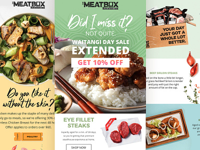 The Meatbox NZ design e mail email klaviyo marketing newsletter responsive template