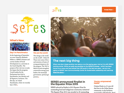 Seres mailchimp newsletter