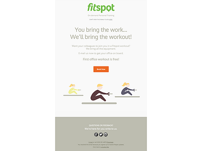 Fitspot email fitness illustration mailchimp newsletter workout