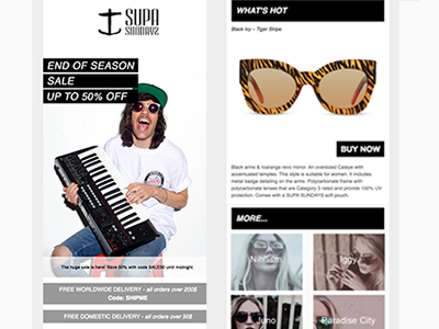 Supa Sundays email mailchimp marketing template theme