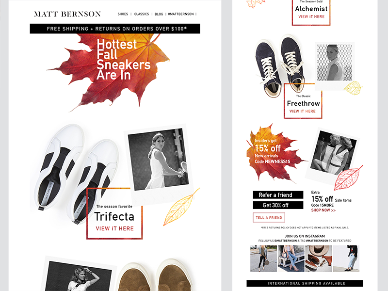 Fall e-mail campaign marketing mailchimp email season autumn fall