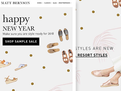 Matt Bernson New Year Campaign e mail fashion mailchimp newsletter