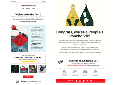 People's Poncho e mail email klaviyo marketing newsletter template