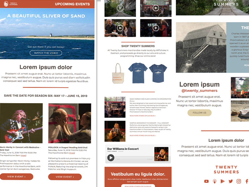 Twenty Summers template responsive newsletter email mailchimp