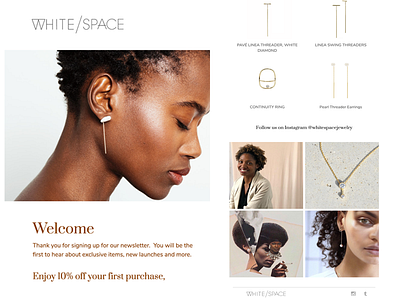 White/Space design e mail email klaviyo mailchimp marketing newsletter responsive template