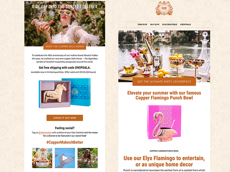 Seasonal Elyx Campaigns design email gif klaviyo mailchimp marketing newsletter responsive template