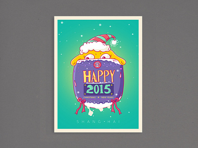Christmas-New years 2015 christmas design illustration new years