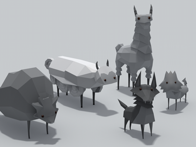 Mobs! 3d animals creatures fauna low poly wip