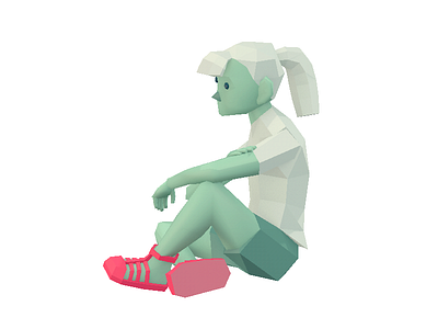 InRetail 3d advertising character clothing illustration low poly