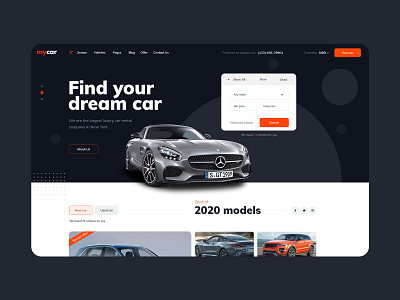 Car for rent landing page