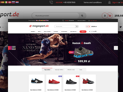 Sport Shop ecommerce shop themeforest