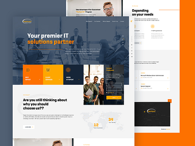 Consultancy Recruitment Firm Website Mockup creative design design dexim ecommerce landing page design recruitment website mockup