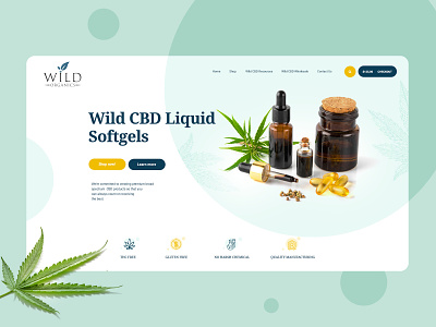CBD Oil Ecommerce Website Design Mockup